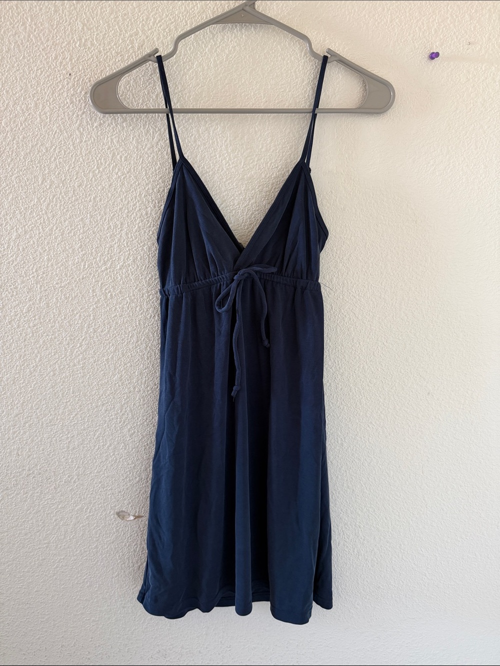 Brandy melville Navy Amara Spaghetti Strap Tie-Front dress